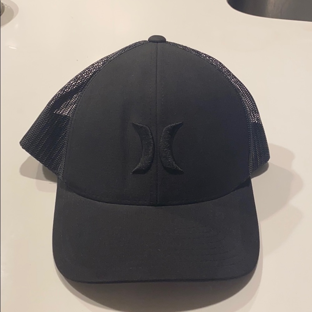 Hurley Black Partial Mesh Hat